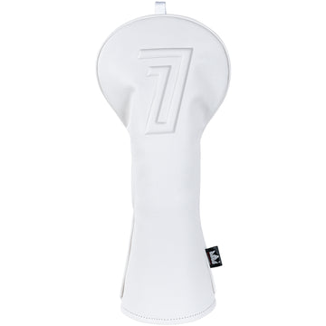 Classic White 3D Embossed Leather Driver Cover